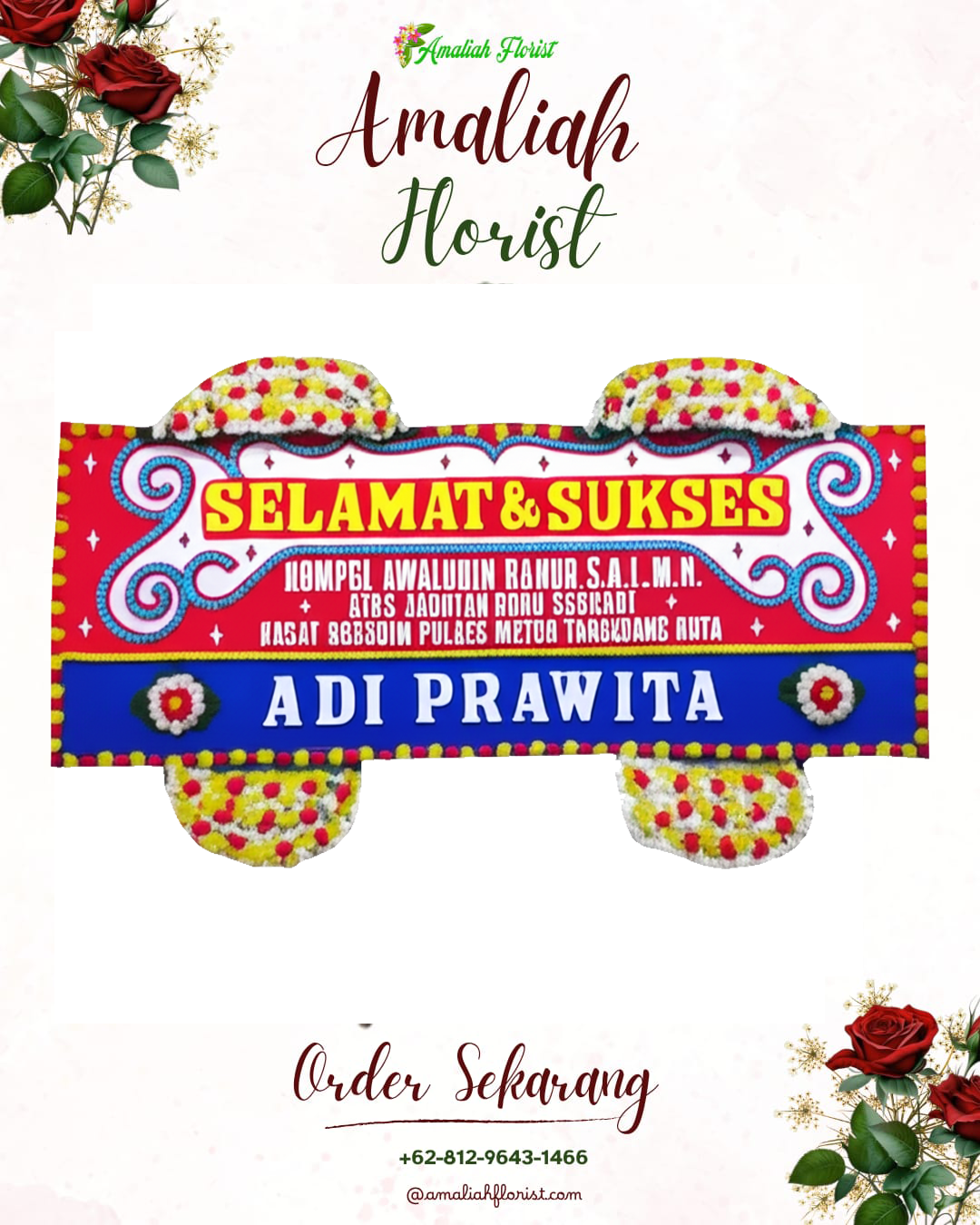 Papan Bunga Ucapan Selamat Kendit